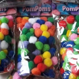 Pompom 20mm Ass Colours 100pcs